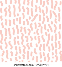 Vector seamless pattern design with doodle dashed lines, repeating surface pattern for all web and print purposes.