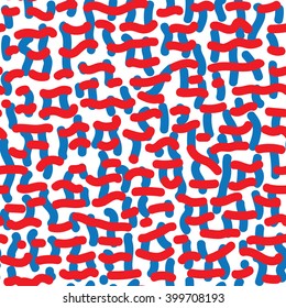 Vector seamless pattern design with doodle dashed lines, repeating surface pattern for all web and print purposes.