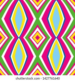 Vector seamless pattern. Design for fabric print. Bright color