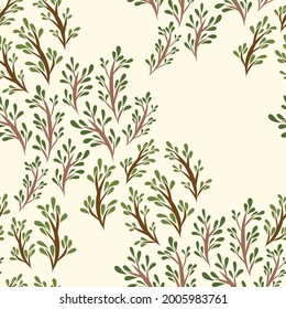 Vector seamless pattern design with frangipani flower branch and leaves for fabric, scrapbooking and wallpaper projects. Designed by deeyana83*yahoo.com