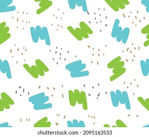 vector seamless pattern design hand drawn brush style