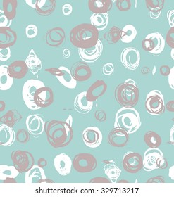 Vector seamless pattern design with hand drawn sketchy dots and spots, abstract repeating background for all web and print use