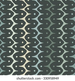 Vector seamless pattern design with native abstract stripes and dots, ethnic repeating background for all web and print purposes.