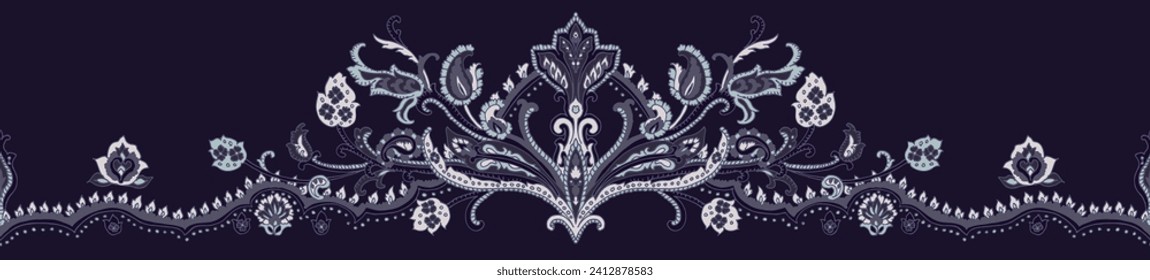 Vector Seamless Pattern Design, Paisley Style