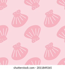 Vector seamless pattern design with pastel seashells and starfish from the beach and seashore for fabric, scrapbooking and wallpaper projects. Designed by Daania at deeyana83*yahoo.com
