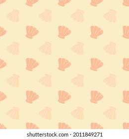 Vector seamless pattern design with pastel seashells and starfish from the beach and seashore for fabric, scrapbooking and wallpaper projects. Designed by Daania at deeyana83*yahoo.com
