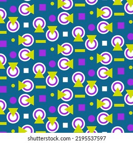 Vector seamless pattern for design and print. Bright texture in abstract style with elements of geometric shapes for use in business, marketing, fashion, etc.