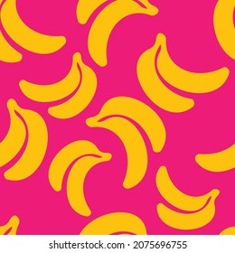 vector seamless pattern design with ripe banana theme