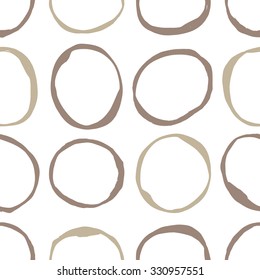 Vector seamless pattern design with sketchy circles, trendy, simple and stylish repeating background for all web and print purposes.