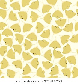 Vector seamless pattern with devilfish.Underwater cartoon creatures.Marine background.Cute ocean pattern for fabric, childrens clothing,textiles,wrapping paper