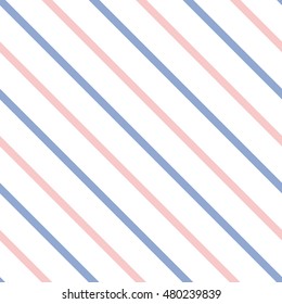 Vector seamless pattern. Diagonal background. Trendy color Rose Quartz and Blue Serenity.