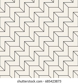 Vector seamless pattern. Diagonal stylish chevron. Thin grid with graphic zigzag.