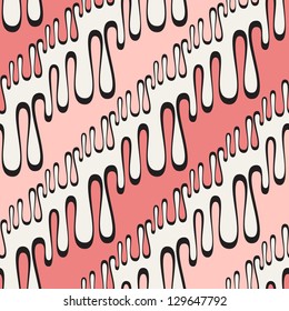 Vector seamless pattern with diagonal wavy stripes