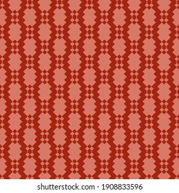 Vector seamless pattern with diamond grid, net, lattice, rhombuses. Ethnic style. Pink and brown geometric texture. Simple abstract background. Repeat design for decor, print, wallpaper, fabric, wrap