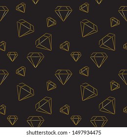 Vector seamless pattern with diamonds. Hand drawn background. Can be used for Wallpaper, pattern fills,web page background, surface textures and fabrics