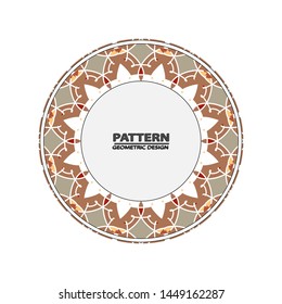 Vector seamless pattern with different geometrical shapes of multiple colors. Illustration with symmetrical design. Kaleidoscope backdrop. Modern banner design template.