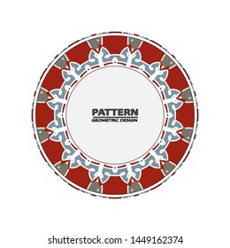Vector seamless pattern with different geometrical shapes of multiple colors. Illustration with symmetrical design. Kaleidoscope backdrop. Modern banner design template.