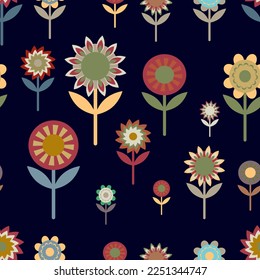 Vector seamless pattern with different stars.