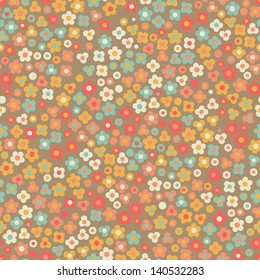 Vector seamless pattern displaying floral. Can be used for wallpaper, pattern fills, surface textures.