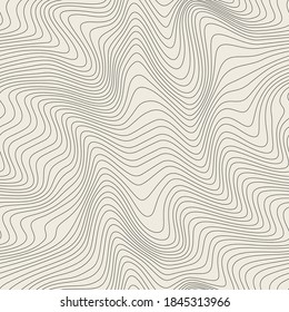 Vector seamless pattern. Distorted abstract texture. Wavy linear background.
Contemporary digital optical art. Monochrome optic illusion of distortion.