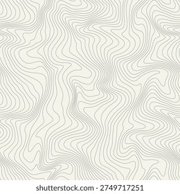 Vector seamless pattern. Distorted abstract texture. Wavy linear background. Contemporary digital linear art. Monochrome optic illusion of distortion.
