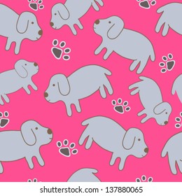 Vector seamless pattern dog. Copy that square to the side and you'll get seamlessly tiling pattern which gives the resulting image the ability to be repeated or tiled without visible seams.