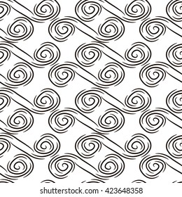 Vector seamless pattern. Doodle, abstract, circles (1)