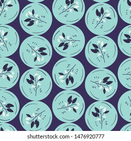 vector seamless pattern with doodle flowers. Great for wallpaper,backgrounds,gifts,surface pattern design,packaging design projects, stationary,fabric.