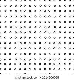 Vector seamless pattern with doodle scribble dots/ Hand drawn texture/ Abstract background in black and white