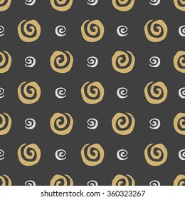 Vector seamless pattern in doodle style. Hand drawing.