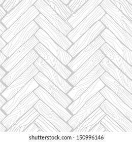 Vector seamless pattern. Doodle wood floor texture in gray.