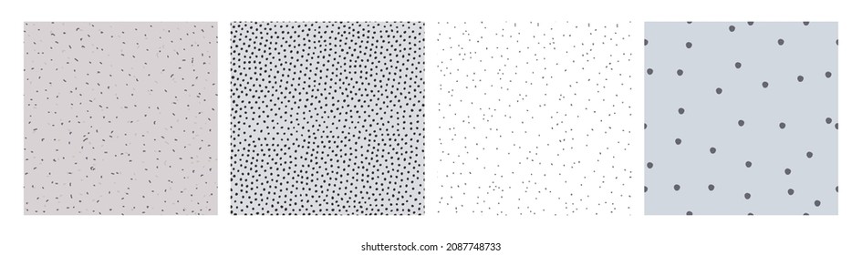 Vector seamless pattern. Dot pattern in light gray shades. Polka dot geometric seamless pattern. For textile and paper products.