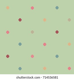 Vector seamless pattern dots colorful knitted