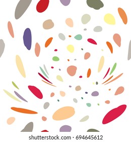 Vector seamless pattern with dots. Stylish background with randomly disposed confetti