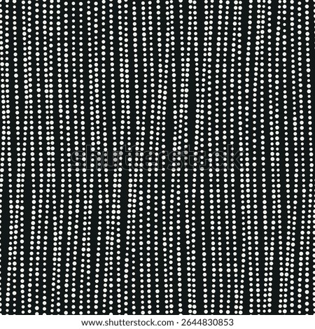 Vector seamless pattern. Dotted stylish background. Smooth dotted waves. Stylised Australian Aboriginal Art. Modern surface design. Monochrome dotted swatch.