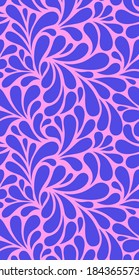 Vector seamless pattern with drops. Abstract floral background. Stylish colorful texture.