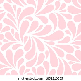 Vector seamless pattern with drops. Abstract floral background. Stylish monochrome texture.