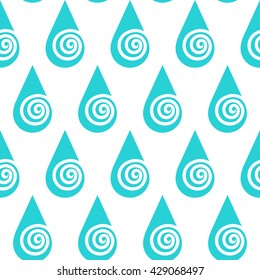 Vector seamless pattern with drops. Color decorative illustration for print, web