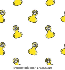 Vector seamless pattern with ducks