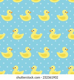vector seamless pattern with ducks