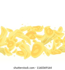 Vector seamless pattern with durian crispy. King of tropical fruits in thailand