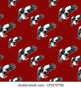 Vector seamless pattern of Eagle