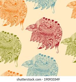 Vector Seamless Pattern with Eagles