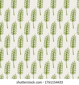 Patrón de vectores sin fisuras con orejas de trigo