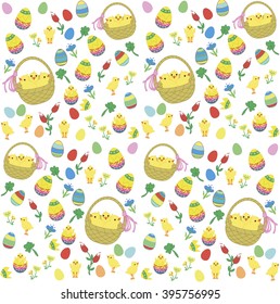 Vector seamless pattern Easter 