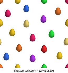 Vector seamless pattern with easter eggs. Surface for wrapping paper, shirts, cloths, Digital paper. 