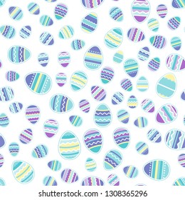 Vector seamless pattern with Easter eggs