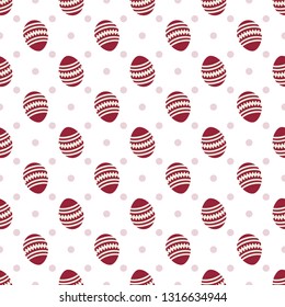 Vector seamless pattern with Easter eggs. Happy Easter. Festive background. Design for banner, poster or print.