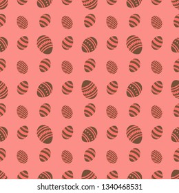 Vector seamless pattern with Easter eggs. Happy Easter. Festive background. Design for banner, poster or print.