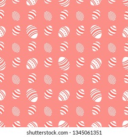 Vector seamless pattern with Easter eggs. Happy Easter. Festive background. Design for banner, poster or print.